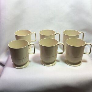 6 Vintage Sweetheart Tan Plastic Coffee Cup Holder Solo/Dixie EUC